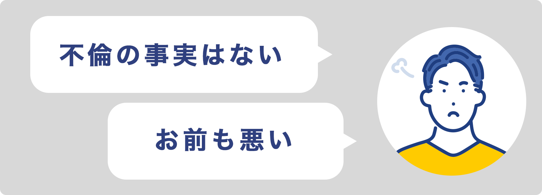 「不倫の事実はない。」「お前も悪い」